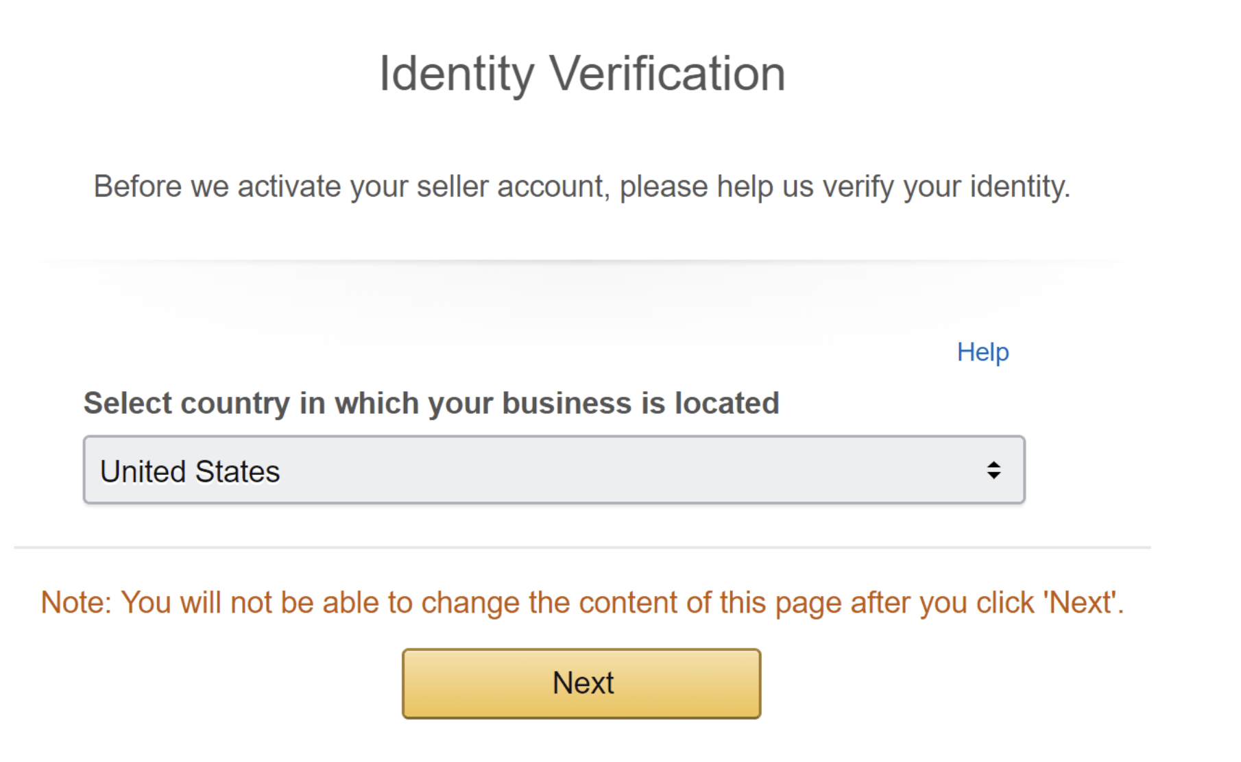 verificación de identidad del vendedor